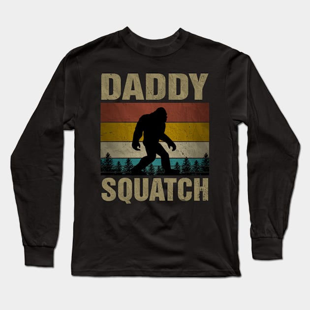 Daddy Squatch Bigfoot Daddy Sasquatch Yeti Family Matching Long Sleeve T-Shirt by snnt